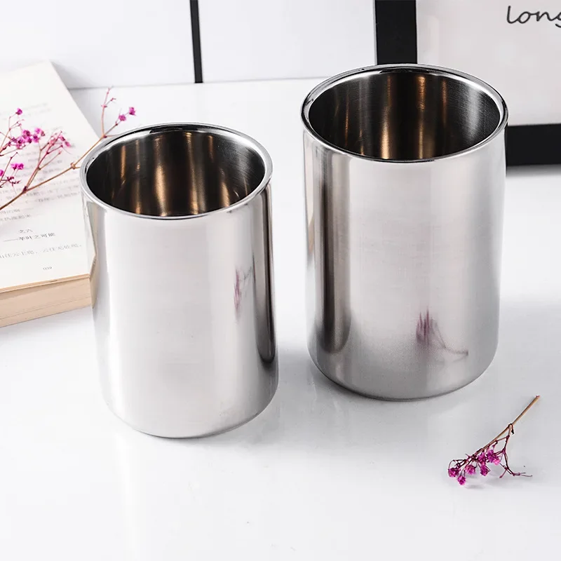 

350ml/500ml Stainless Steel Double Wall Beer Mug Silver Coffee Cup Portable Travel Office Water Cups Drinkware Tumbler