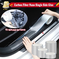 Transparent Carbon Fiber Nano Tape Auto Door Edge Guards Bumper Anti-Collision Strip Car Sticker Bike Frame Protector DIY Film