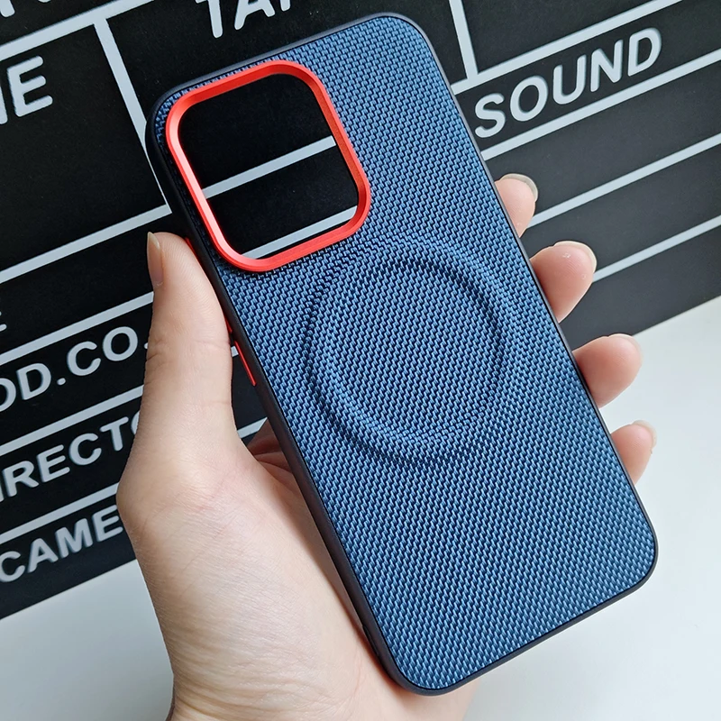 

Case For Oppo Reno 14 Pro Luxury Pu leather Magnet Magsafe Back Cover For Oppo Reno 14 Shell Shockproof Bumper