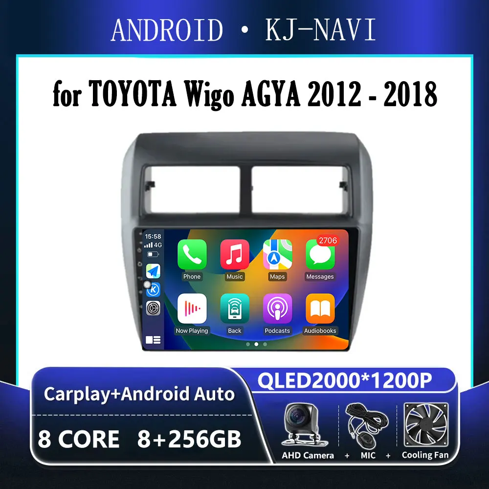 

Android 14 Carplay for TOYOTA Wigo AGYA 2012 - 2018 Audio Stereo Car Radio Multimedia Player GPS Navigation 2 din WIFI DSP