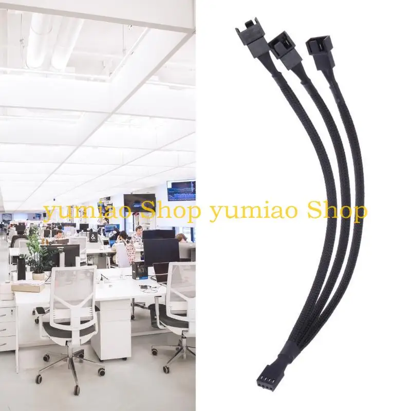 587B 4 دبوس تمديد كابل اللوحة 1 إلى 3 طرق الفاصل الأكمام موصل وحدة المعالجة المركزية PWM مروحة كابل الطاقة الملحقات العملية