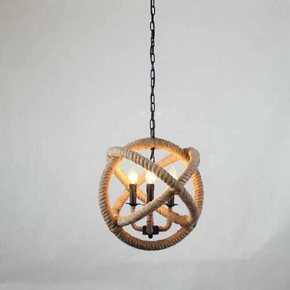 

American Industrial Item Type: Dining Room Chandelier Retro Northern Nordic Restaurant hanging Lamp Kitchen Chinese knot Lamps