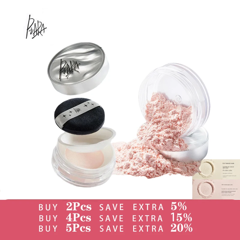 

PIARA Loose Powder with Puff Pure Plant Waterproof Matte Setting Powder Finish Makeup Oil-control Korean Cosmetic For Face