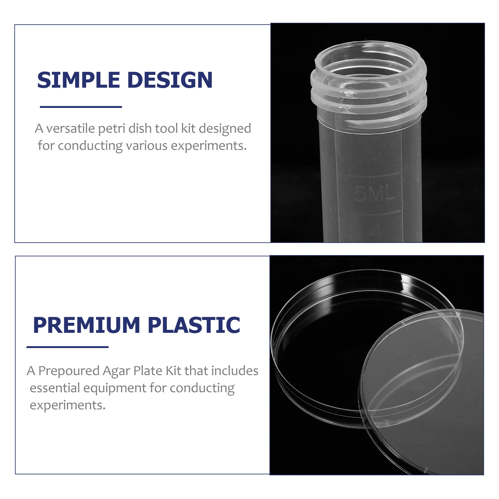 

Petri Dish Cell Tissue Observation Experiment Set Agar Plates Empty for Dishes Disposable Laboratory Culture