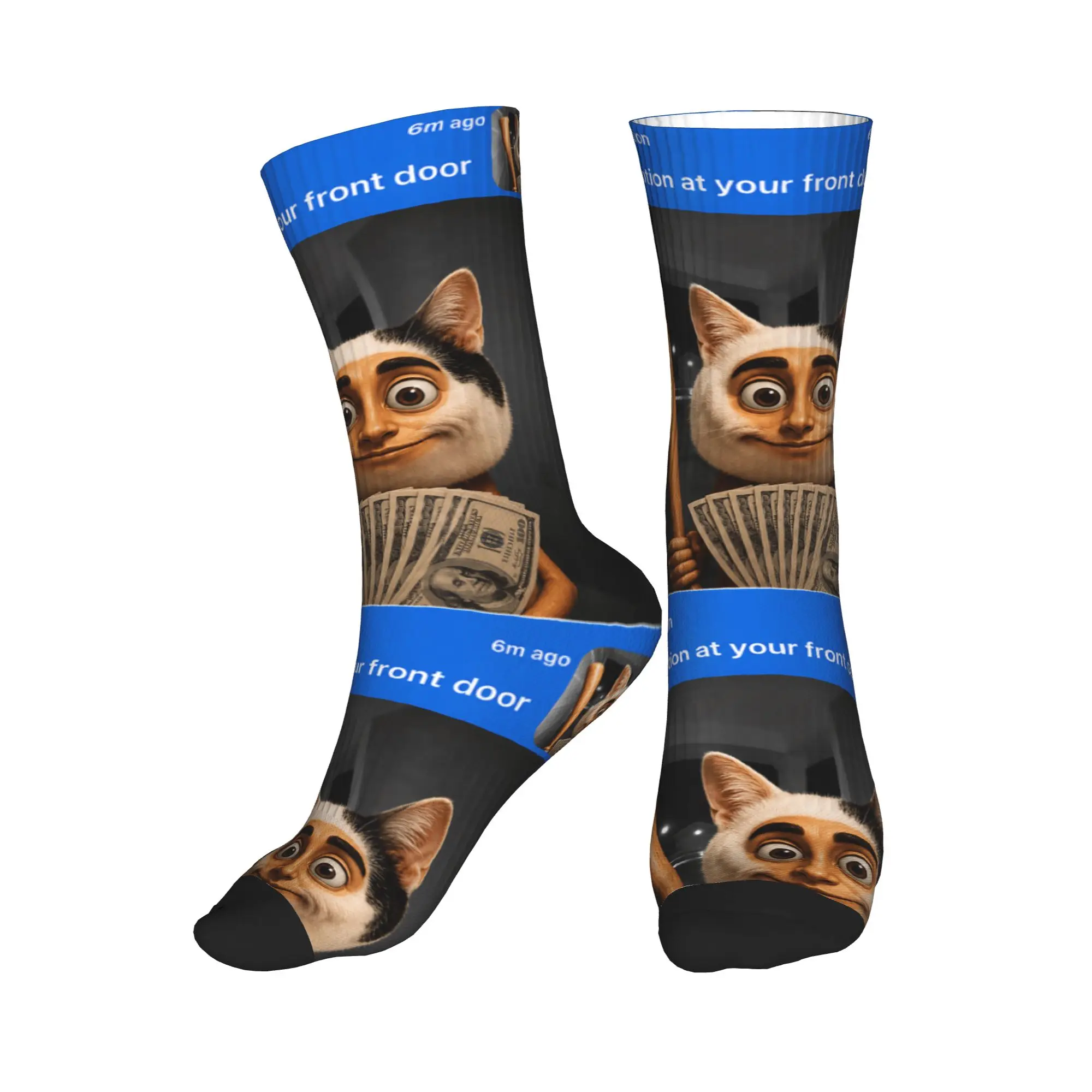 Tung Tung Tung Sahur Meme Brainrot Stockings Adults Men Socks Medium Soft Korean Socks Autumn Climbing Anti Skid Pattern Socks
