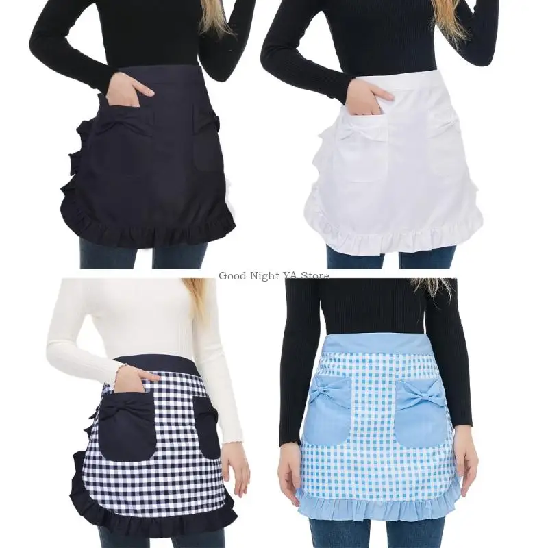 

Cooking Baking Apron Waitress Servant Apron for Home Kitchen Bakery Restaurant