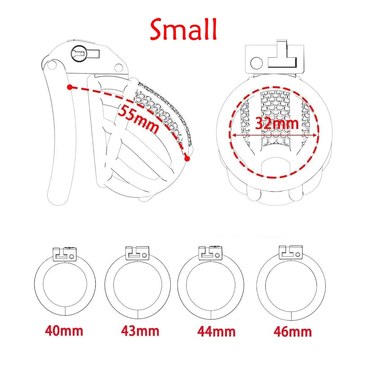 2024 New Mini Male Chastity Penis Device Chrome CBT Slave Gay with Curved Lock Ring,Men Cuckold Lockdown Cage Restraint Holder