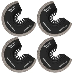 Vearter 4Pack Diamond Semi-Circle Oscillating Multi-Tool Swing Saw Blades Precise For Mortar Grout Removal & Soft Tile Cut Tools