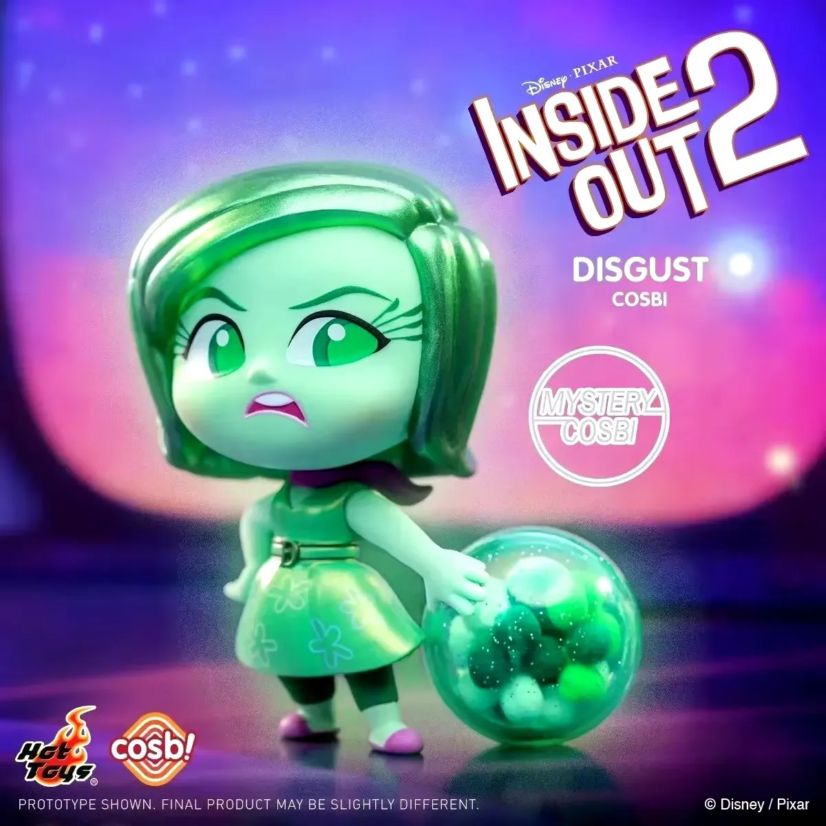 New Hot Toys Disney Pixar Inside Out 2 Joy Sadness Anger Disgust Cosbi Collectible Figurine Mini Doll Kids Birthday Gifts