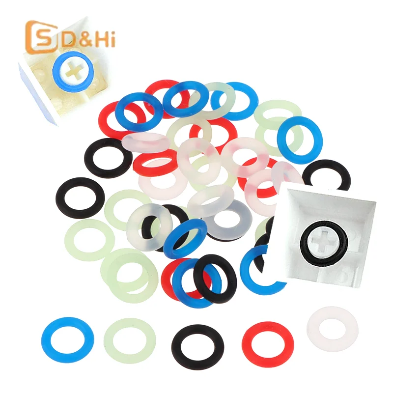 108Pcs Keycaps Rubber O Ring Switch Dampeners Damper Shock-Absorbing Silence Under Key Caps For Mechanical Keyboard