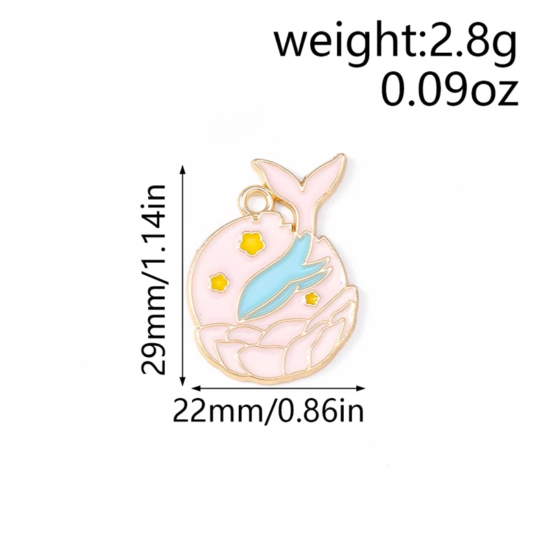 20 قطعة 22x29 مللي متر الكرتون المينا الحيوان الحوت Charms المعلقات لصنع المجوهرات انخفاض الأقراط القلائد أساور Crafts بها بنفسك الحرف العرض