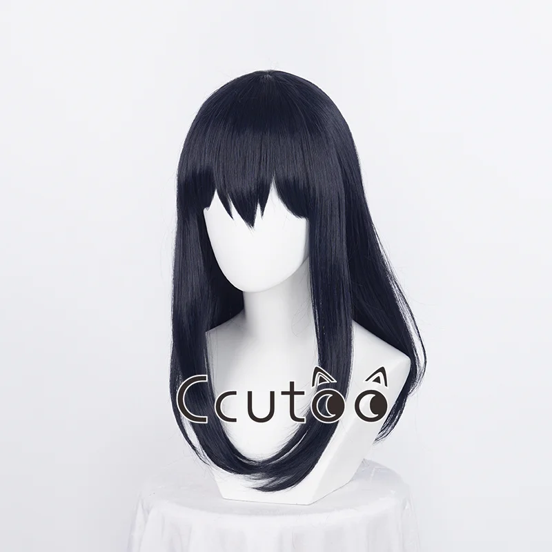 Anime Shimizu Kiyoko Cosplay Wig Short Black blue  Wig Heat Resistant Synthetic Hair Halloween Party Wigs + Wig Cap