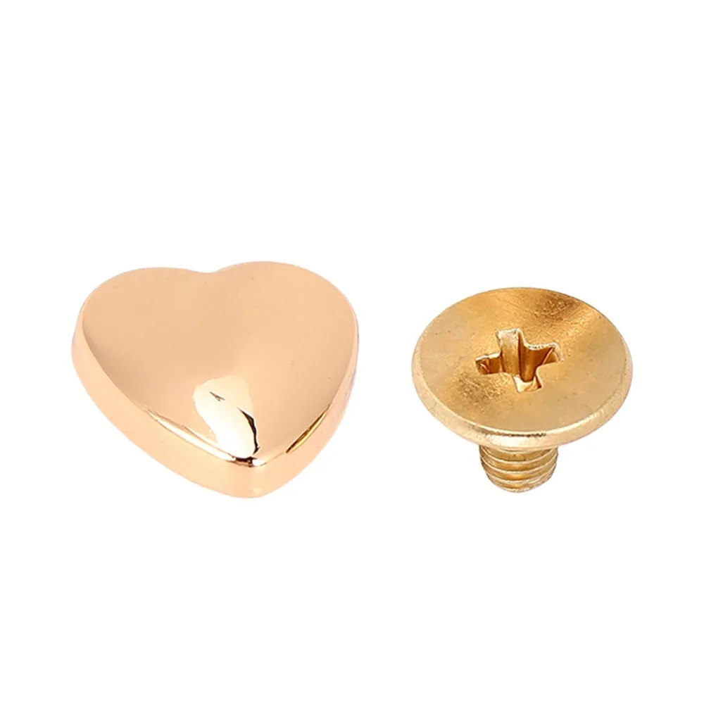 20pcs 14mm Size Decorative Stud Rivets Crossing Screw Gold/White/Bronze Color Leather Stud Kit Back Stud Design