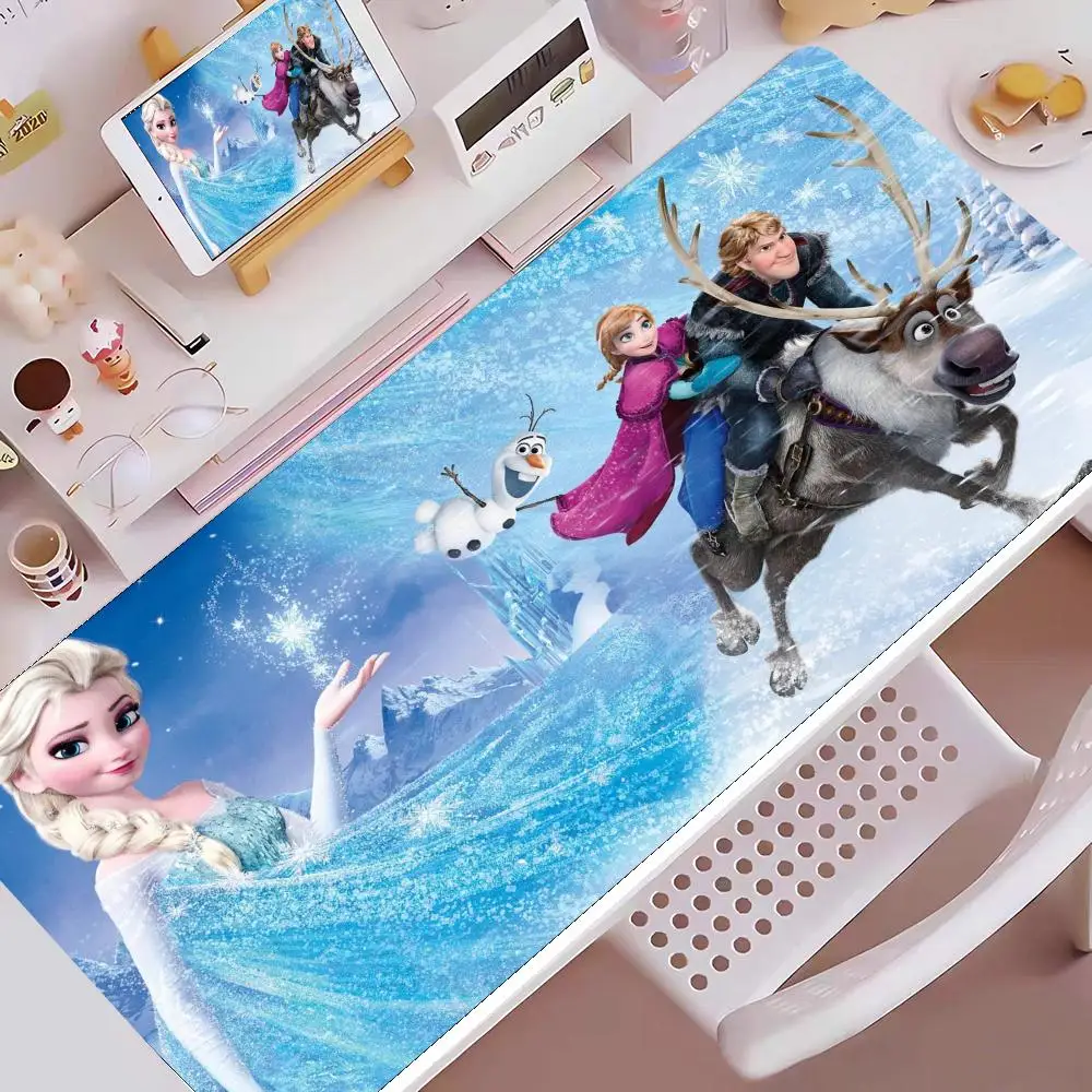 

Коврик для мыши с HD-печатью для геймеров и детей, нескользящий, с изображением принцессы Эльзы из «Холодного сердца», из искусственной кожи, большой размер, для клавиатуры и стола