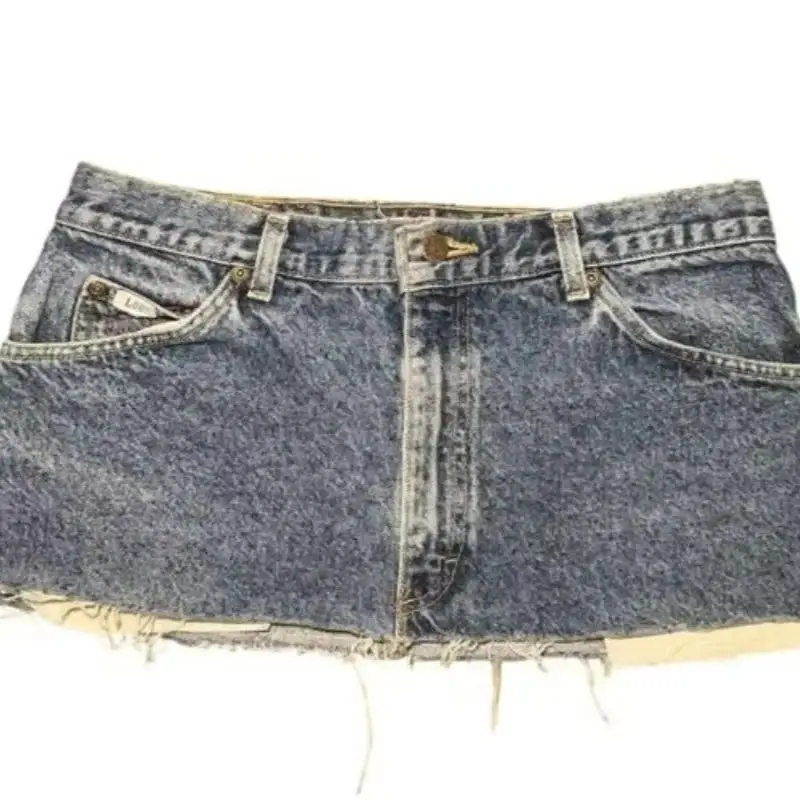 2026 mini falda sexy suelta casual para mujer falda estampada apliques denim gótico calle hip hop harajuku retro cintura alta