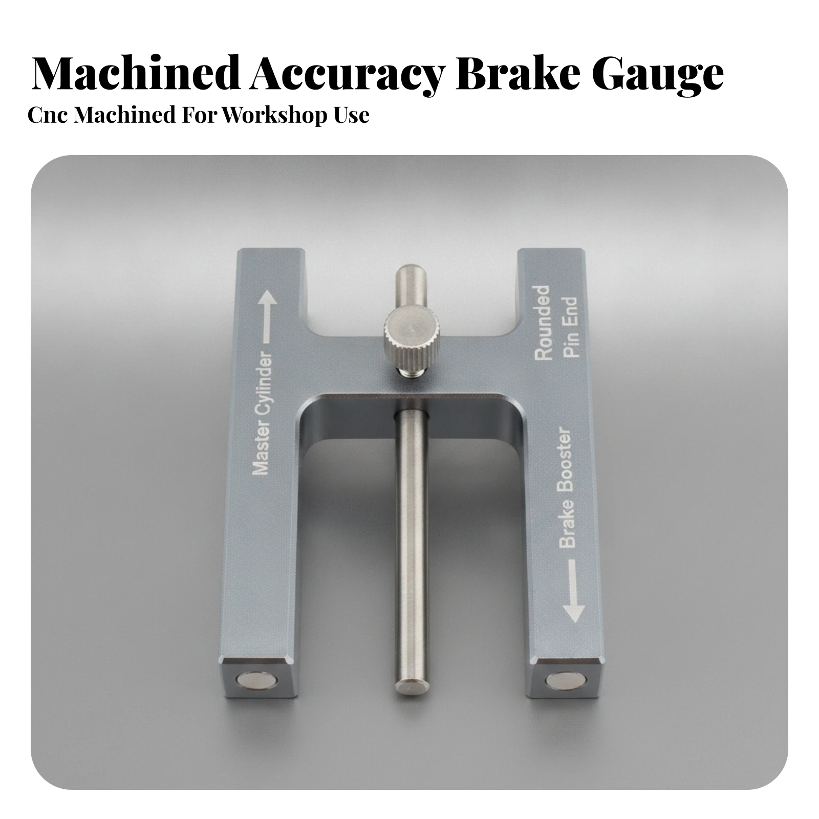Brake Booster Pushrod Adjustment Tool Aluminum Alloy Brake Booster Pin Adjustment Tool Universal CNC for Mechanics, Garage