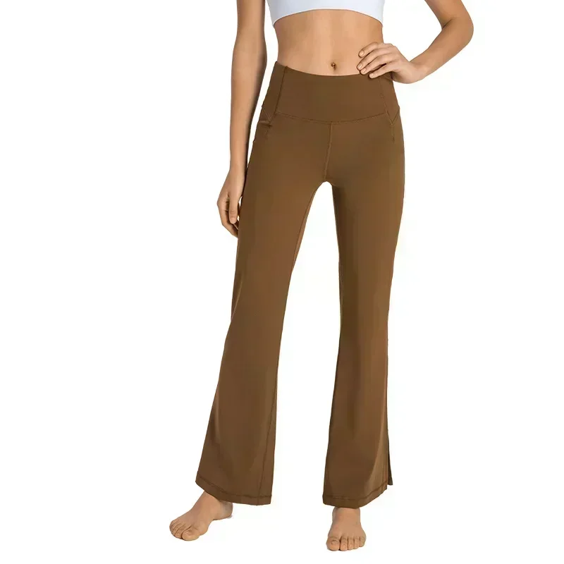 

Брюки для йоги Lemon, широкие брюки Zero Sense, приятные для кожи, модные спортивные штаны для танцев и фитнеса, повседневные спортивные брюки-клеш для бега в тренажерном зале