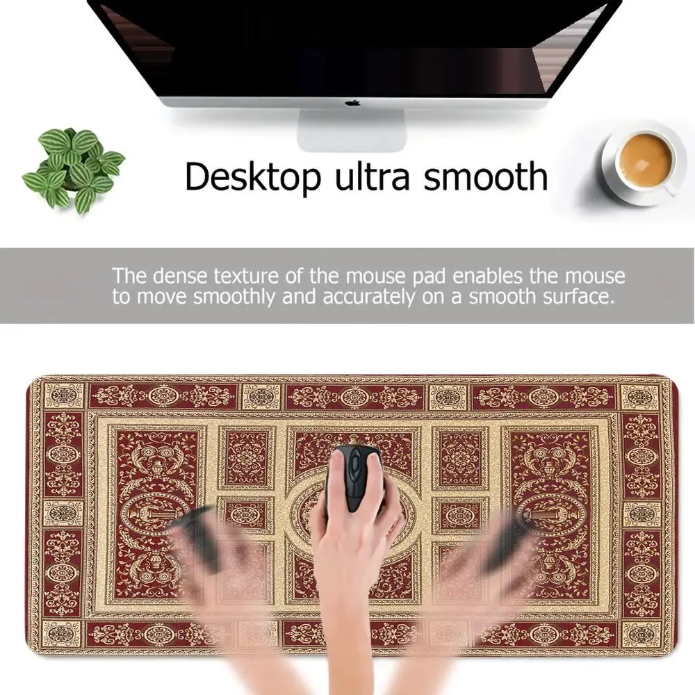 Large Turkish-style classic Persian carpet pattern HD printed mousepad rubber desk mat desktop decoration office accessories XXL
