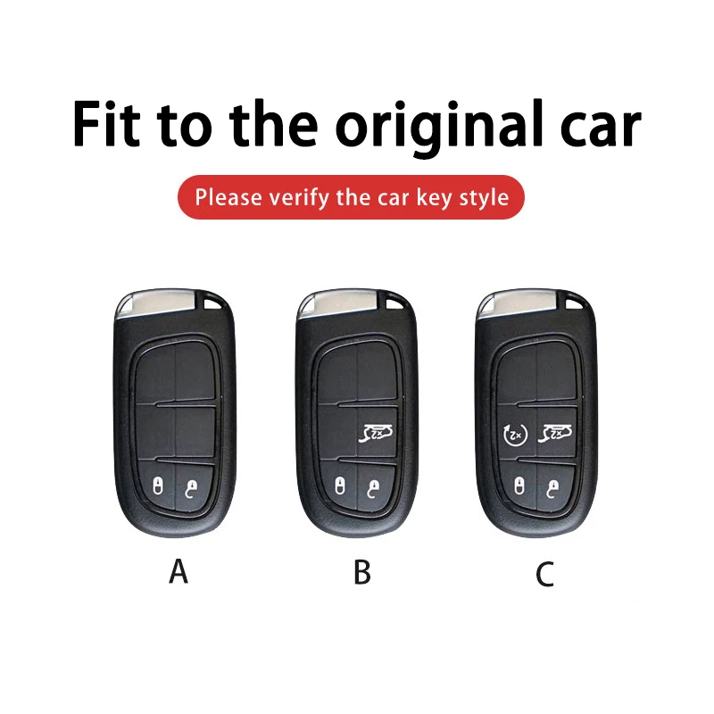 Leather Car Remote Key Case Cover Bag For Jeep Renegade 2014 2015 Grand Cherokee Chrysler 300C Keyless Keychain Auto Accessories