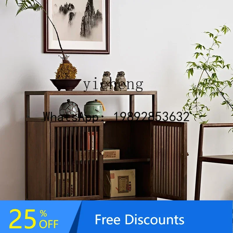 solid wood porch cabinet simple zen wall storage two doors side cabinet locker living room