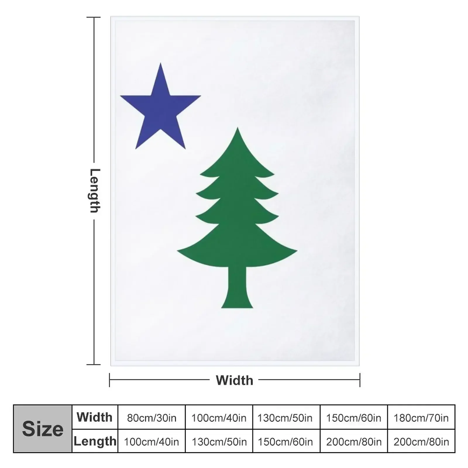Original Maine Flag (no text) Throw Blanket Thermal Furrys Extra Large Throw Moving valentine gift ideas Sleeping Bag Blankets