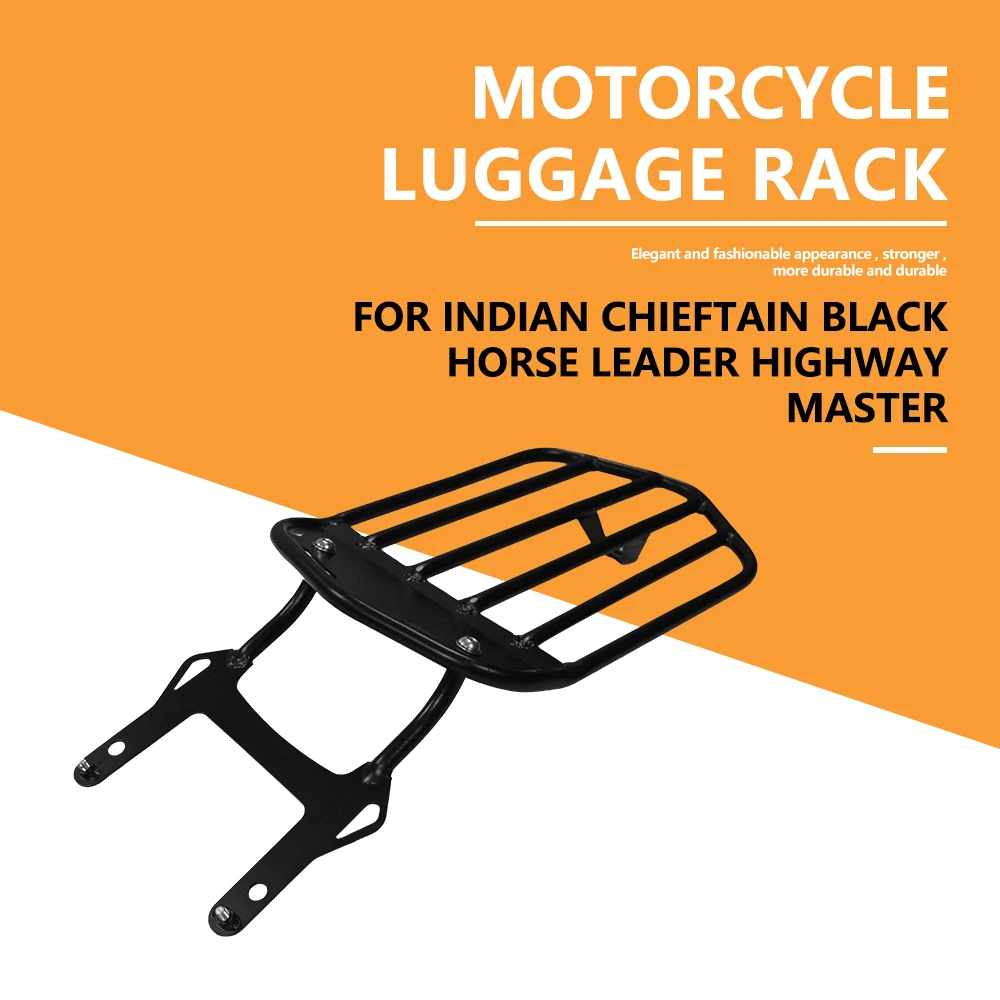 

Motorcycle for Indian Chieftain Black Horse Leader Highway Master Sissy Bar Style Rear Luggage Rack Modified Tail Rack Brand New