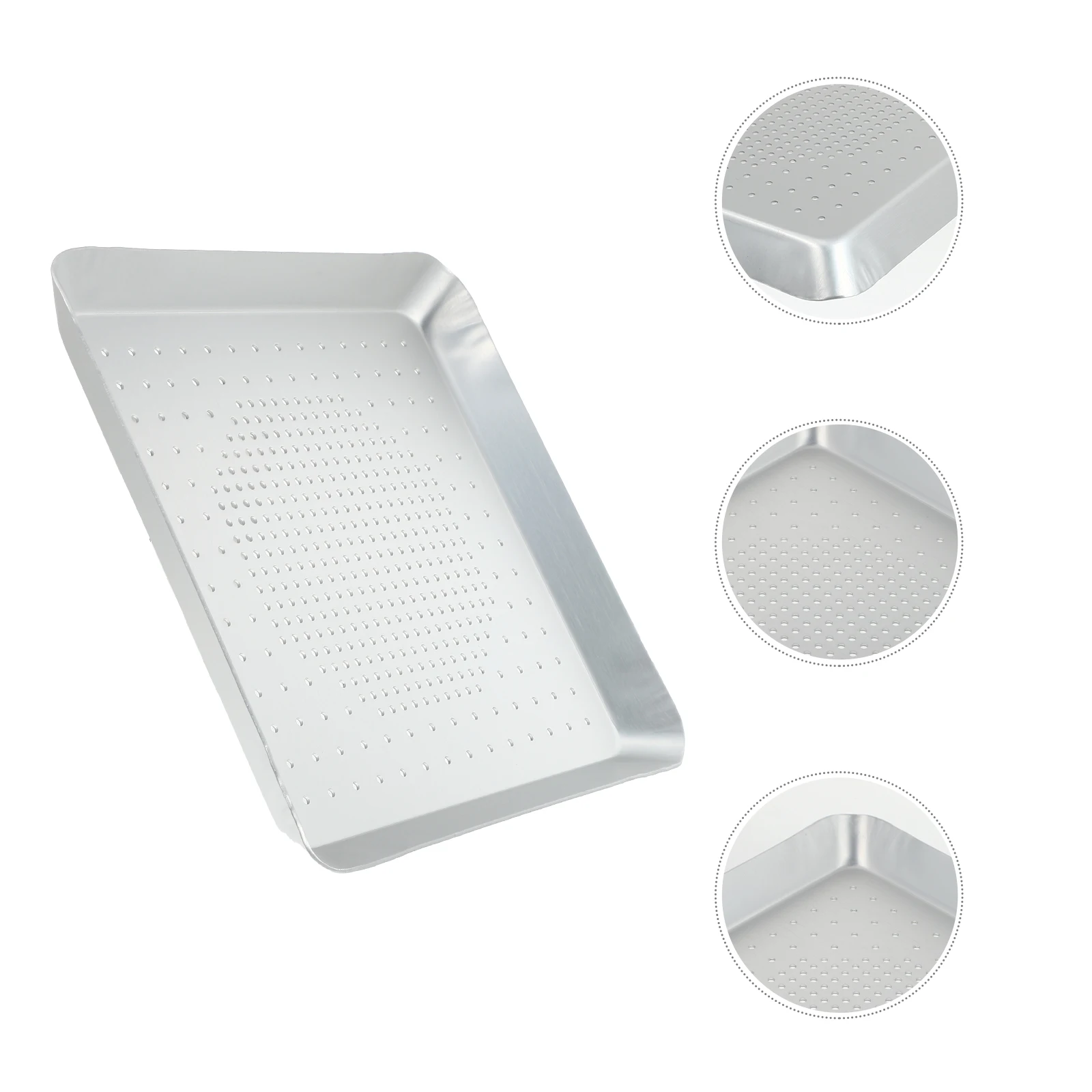 

1pc Punched Pizza Plate Baking Pan Square Tray Aluminum Holes Easy Demoulding Conductivity Kitchen Barware Accessories Cooking