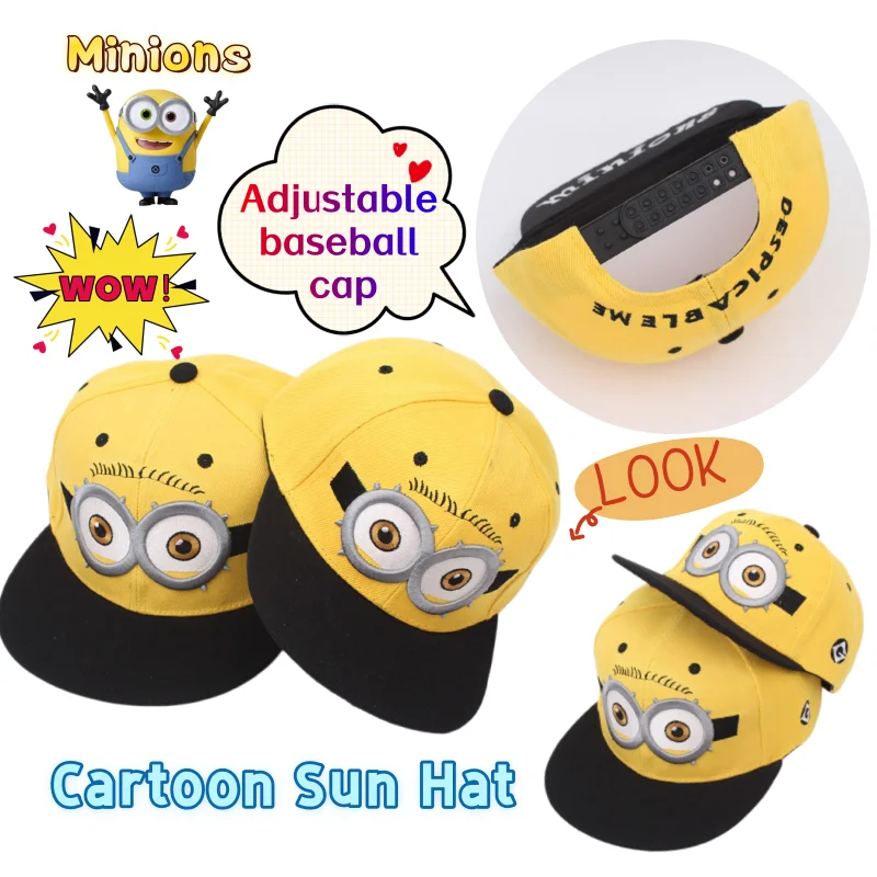 

Minions Baseball Cap Size Adjustable Anime Cartoon Fashion Dancing Baseball Cap High Color Value Boys and Girls Sunshade Cap