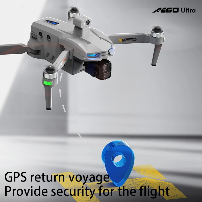New AE60 GPS RC Drone 8K Professional HD Camera Brushless 3-Axis Gimbal Obstacle Avoidance Large Screen FPV Drones RC Quadcopter