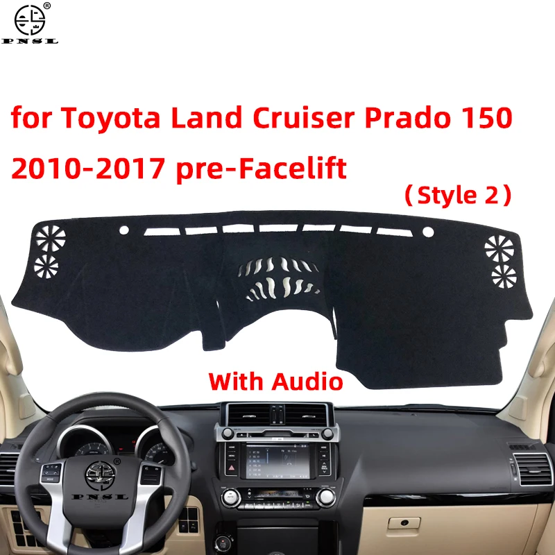 For Toyota Land Cruiser Prado 150 Series 2010~2017 Pre-Facelift LC150 J150 GX Dashboard Cover Pat Dash Board Mat Carpet Dashmat