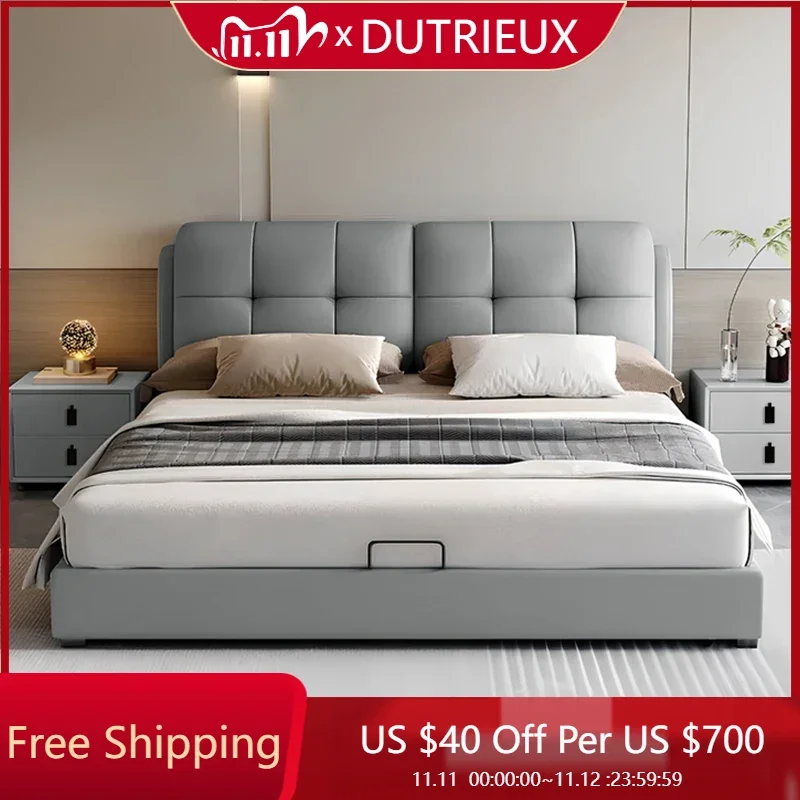 

Design Fashionable Beds Comfortable Soft Simple Wedding Organizer Beds Double Princess Reading Vintage Wood Muebles Furniture