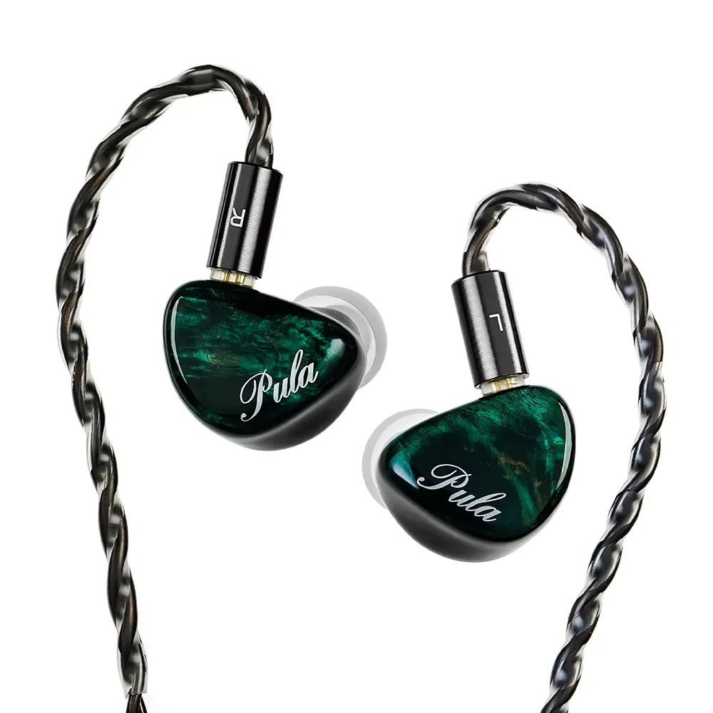 PULA Unicrom Plated Beryllium Dynamic Driver In-ear HiFi Earphones with 3.5mm+4.4mm Interchangeable Plugs