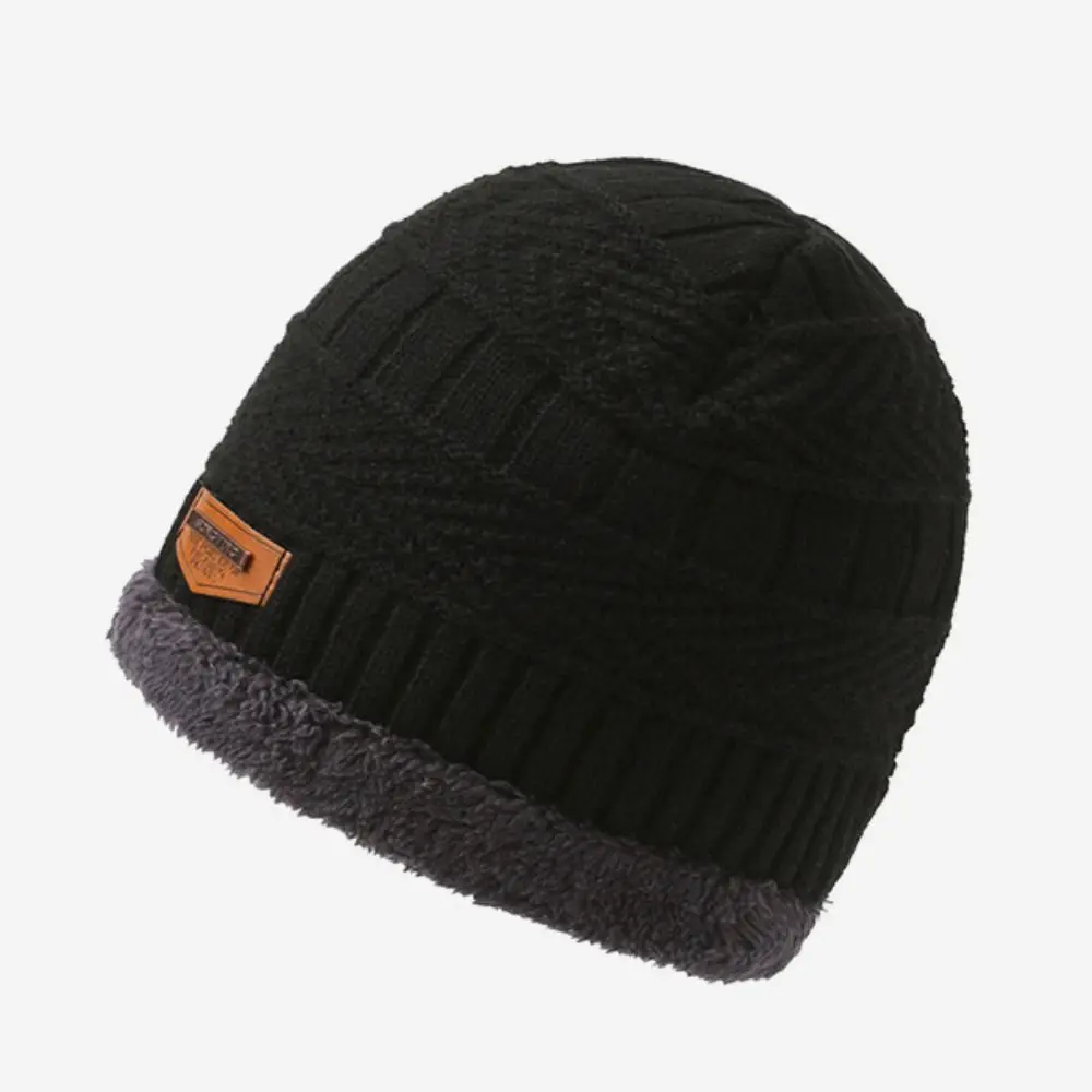 

High Quality Knitted Hat Scarf Set Thickened Windproof Neck Warmer Hat Set Neck Scarf Winter