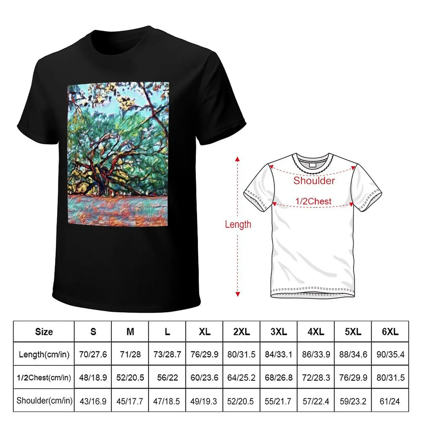 Angel Oak T-Shirt heavyweights kawaii clothes Blouse t shirt men