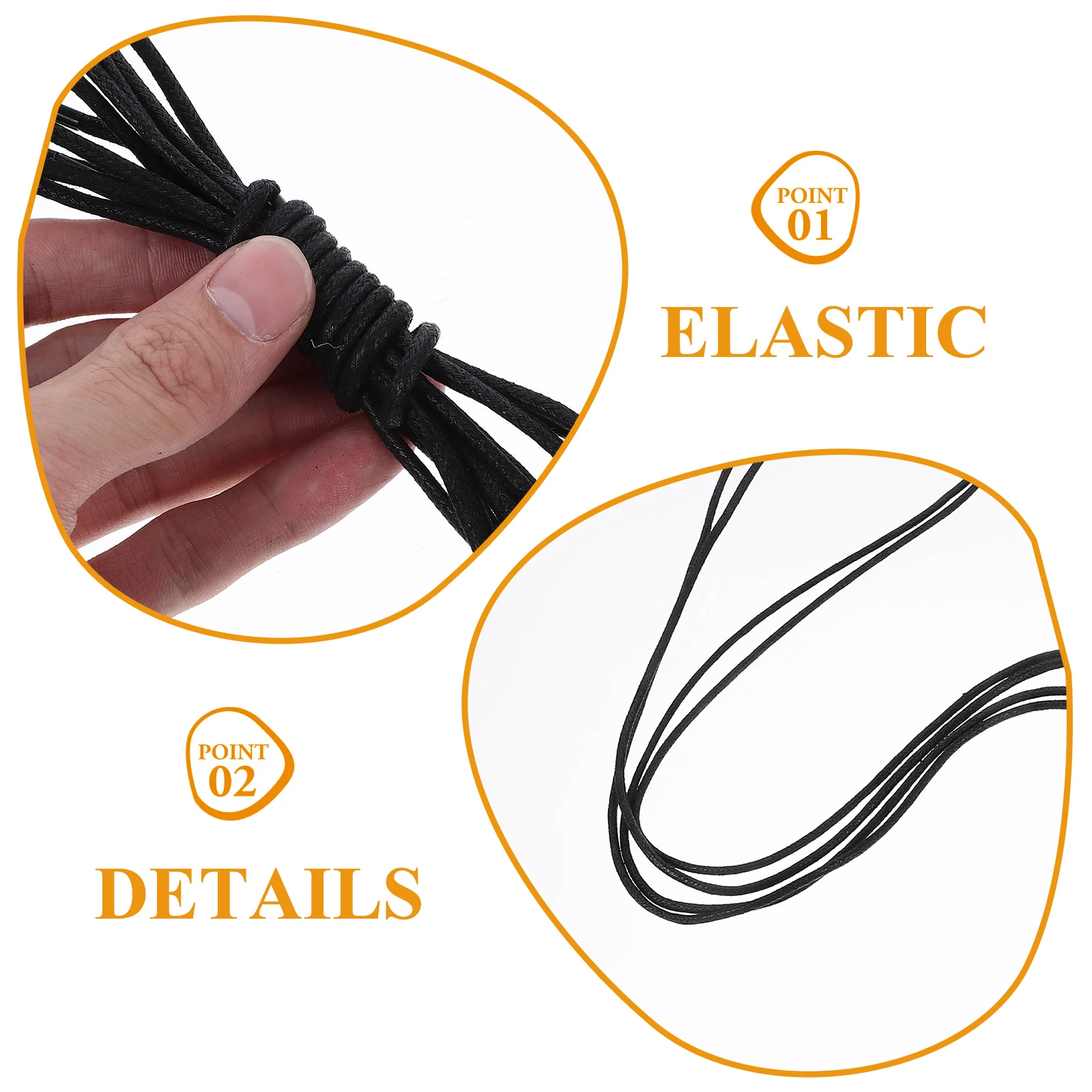 

1 Pair Black 120CM Round Waxed Shoe Laces for Shoes Boots 6 Holes Polyester Yarn Sneakers Dress Boot Laces Men