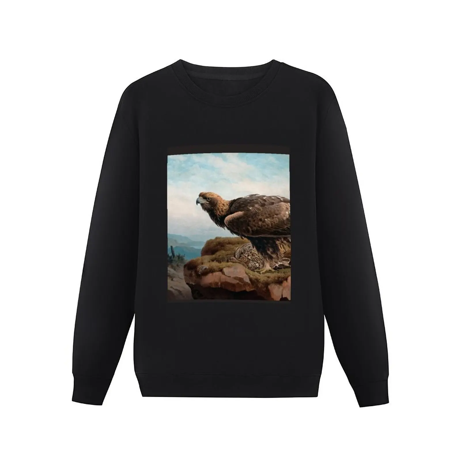 Golden Eagle at Cliff's Edge by Ferdinand von Wright Pullover Hoodie tracksuit men sweatshirt for men