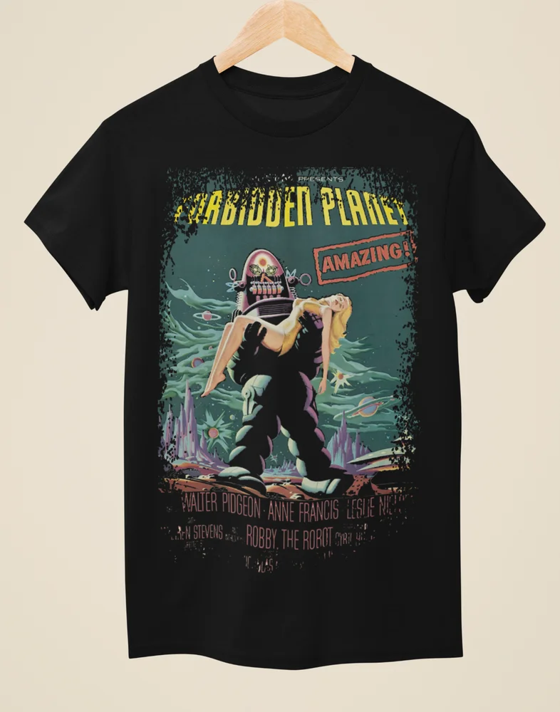 

The Forbidden Planet - Movie Poster Inspired Unisex Black T-Shirt