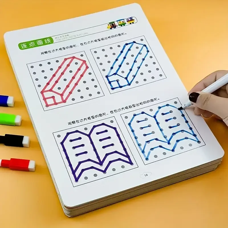 Reusable Magical Tracing Workbook Magic Practice Copybook Control Training Book Children Montessori Drawing Brain Exercise