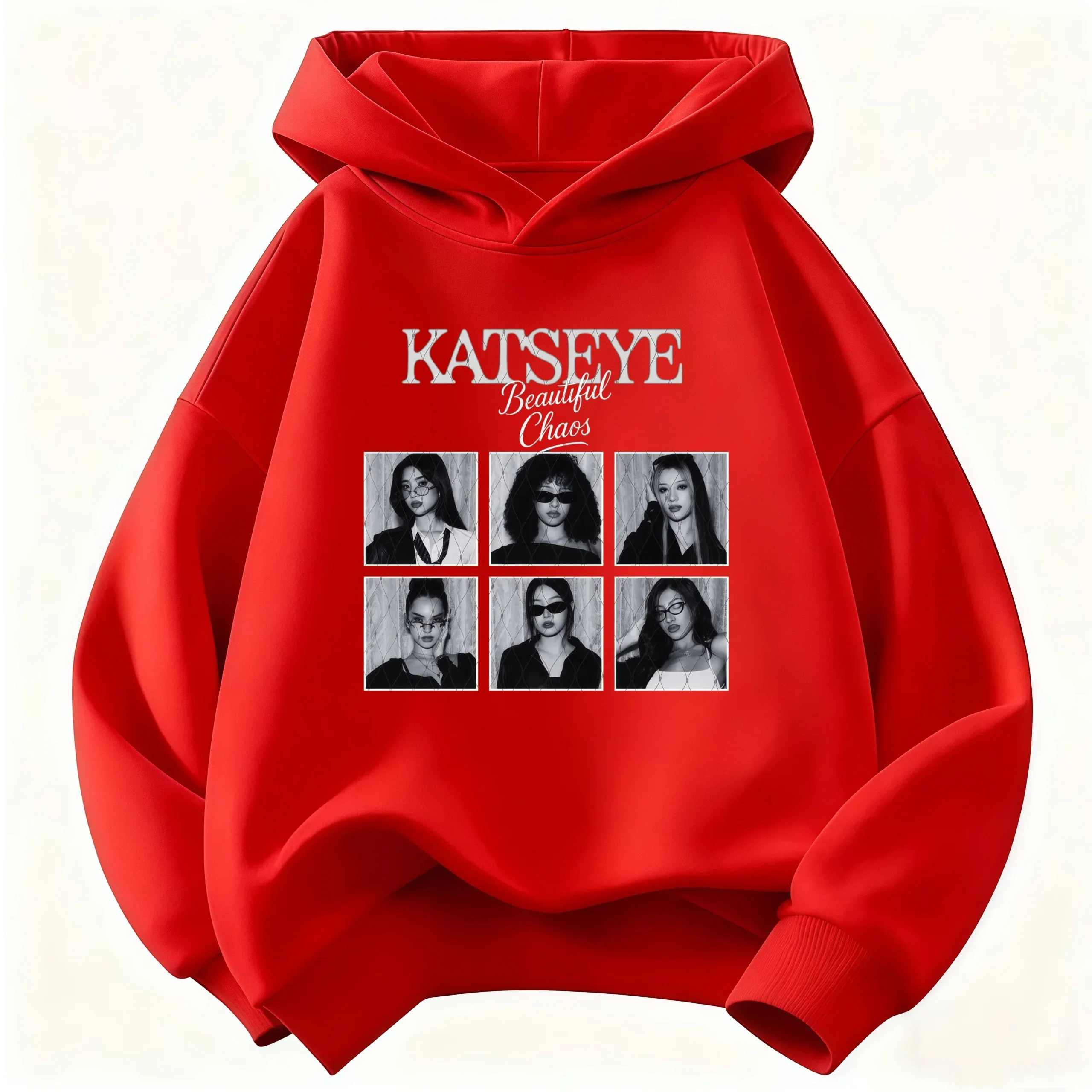 Kinder-KATSEYE-Hoodie, Mädchen und Jungen, lässiger Kapuzenpullover mit langen Ärmeln, modisches Grafikdesign, Pullover für Kinder, Alltags-Streetwear-Oberteil. – Detail 11