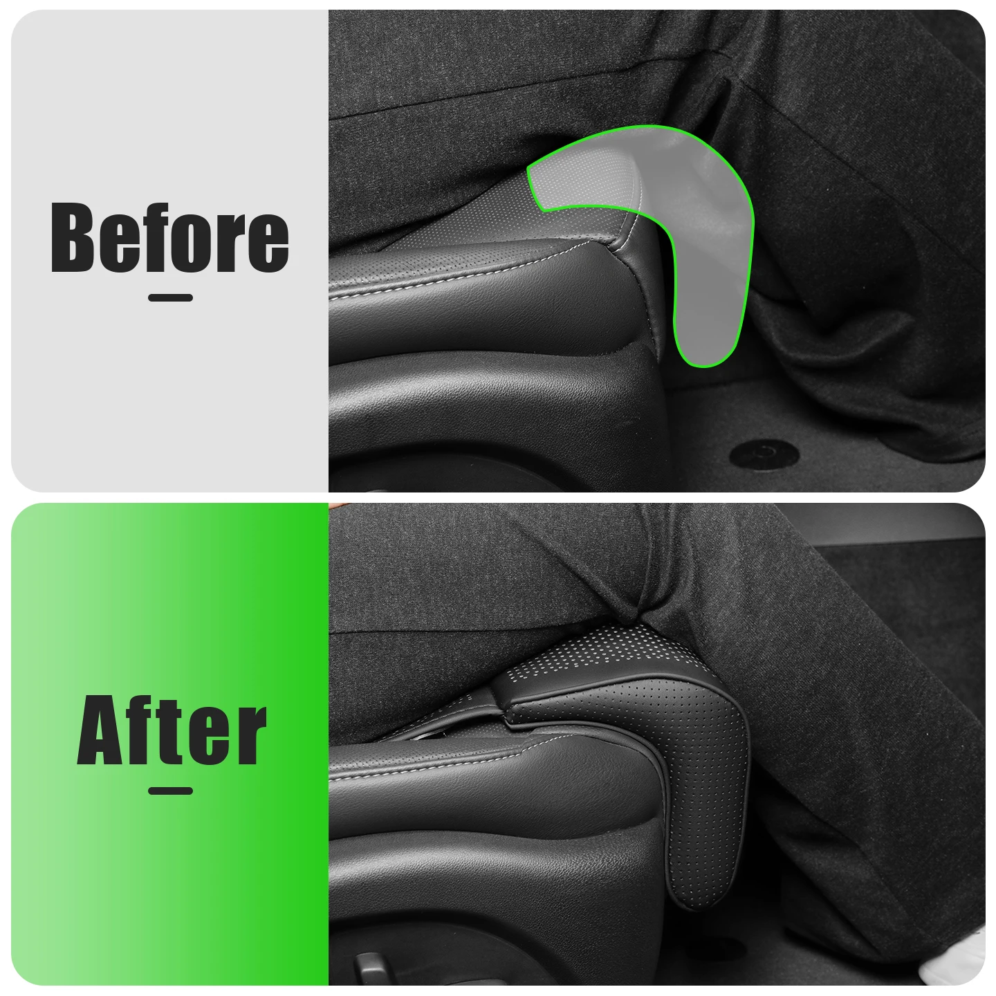 For Volvo XC60 XC70 XC90 V40 V50 V60 V70 V90 S60 S70 S80 S90 Universal Car Seat Leg Support Extension Mat Cushion Pad Cover