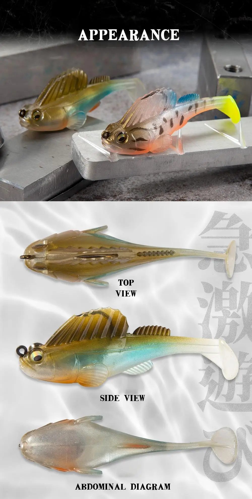 Hunthouse Angelköder Weichköder Jigkopf 7/10/14/21/28g Tiefenwasserköder mit Paddelschwanz für Barsch, Hecht, Forelle, Salzwasserfischerei – Detail 7