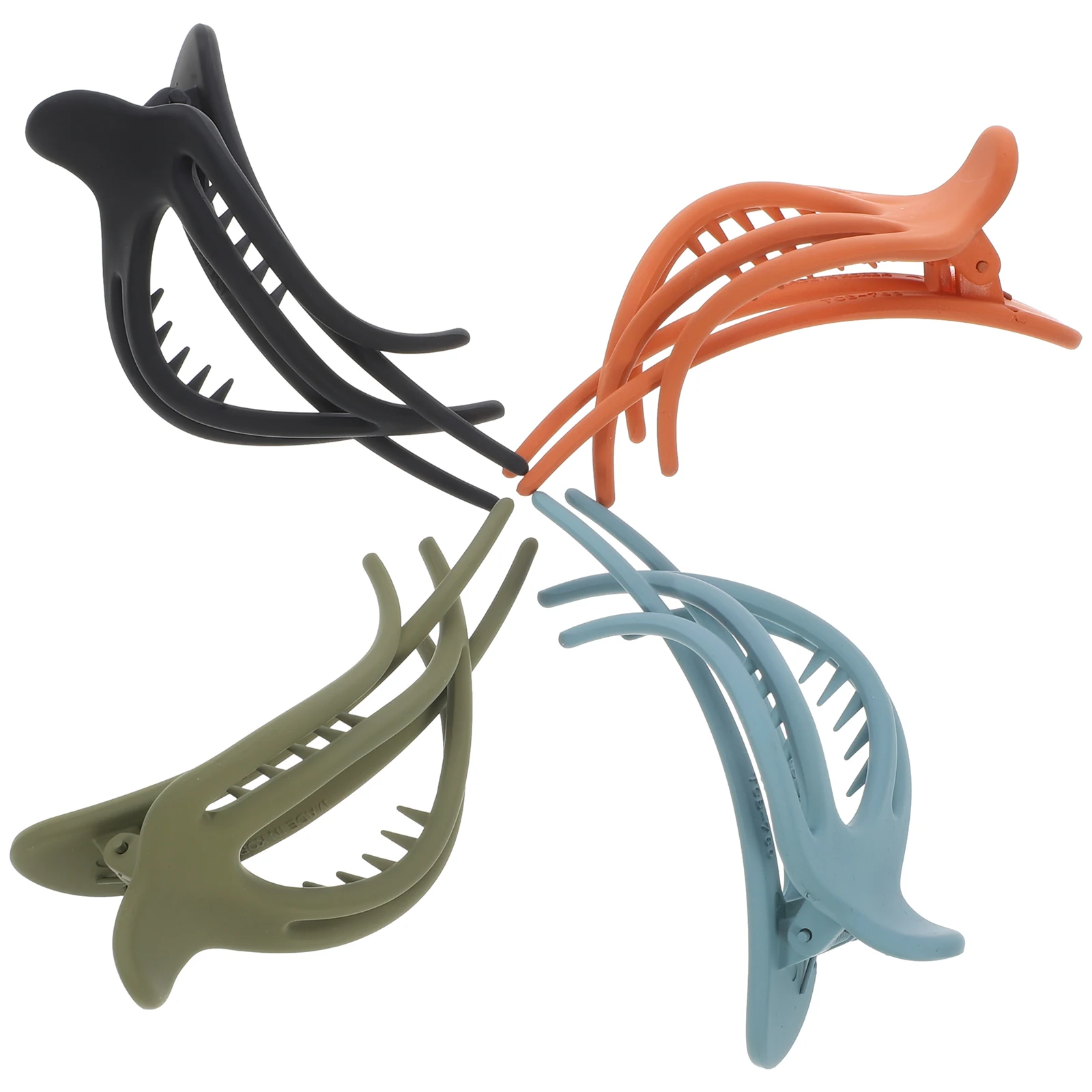

4pcs Frosted Hair Claw Clips Women French Barrettes Smooth PC Material Durable Japanese Korean Hair Styling Sectioning