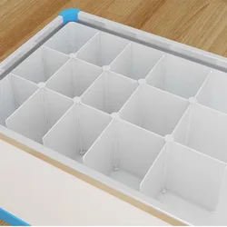 47/52/60cm High Open Light Assembled Freezer partition grill net storage rack organizer island freezer horizontal refrigerator