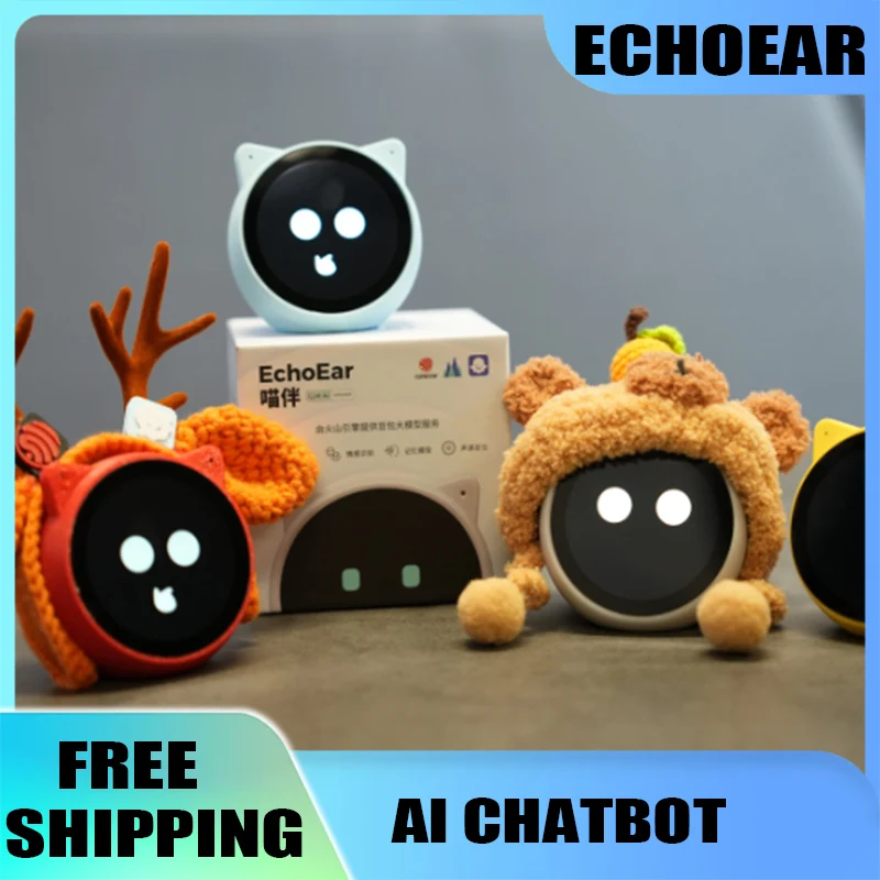 บอร์ดพัฒนา EchoEar ESP32 S3 AI Cat พร้อมจอ LCD 1.85 นิ้ว หุ่นยนต์สนทนาสัตว์เลี้ยงน่ารัก N32R16 ของขวัญวันเกิดแบบกำหนดเองได้