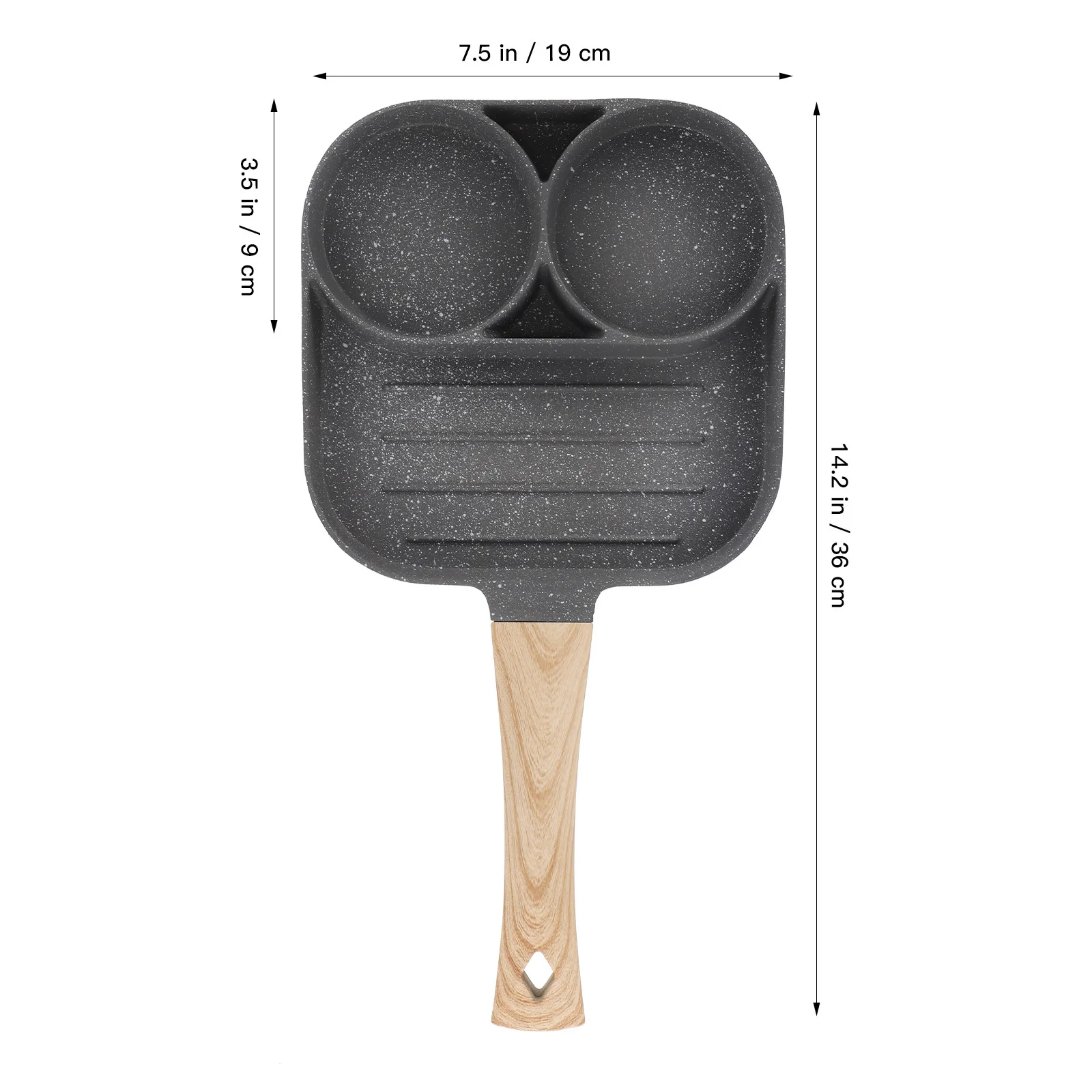 

Non-Stick Omelet Pan 7-Inch Electric Frying Pan For Eggs Pancakes Multi-Compartment Cooking Skillet Easy Clean Kitchen Cookware