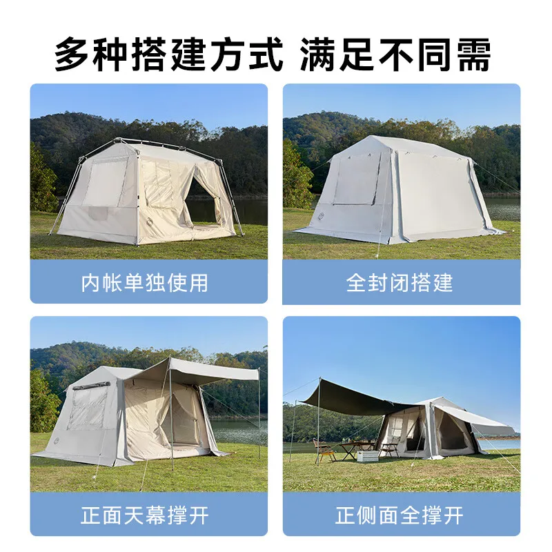 Barraca de telhado duplo, acionamento rápido automático