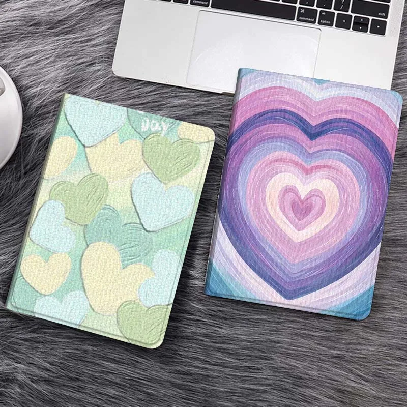 

Coloful Cute Heart Art Gift For Huawei MediaPad T5 T10s M6 M5Lite SE Honor Tab 5 6 7 V7 V8 X8a X9a Pro Soft Tablet Case