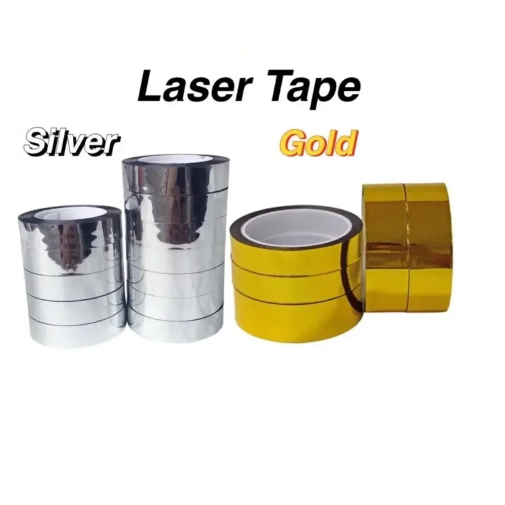 50M Glitter Slim Gold Silver Foil Washi Tapes Self-Adhesive Wrapping Shiny Wrapping Cookie Jars Packaging Tape Twist Tie Line