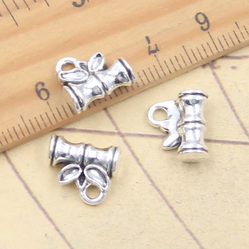 20pcs Charms Bamboo Nodes 10x12x5mm Tibetan Silver Color Pendants Antique Jewelry Making DIY Handmade Craft