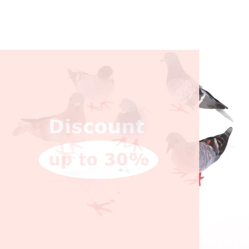 [1Pcs Artificial Birds Simulation Grey Pigeon Dove Model Imitation Animal Party Wedding Supply Photography Props Home Decoratio